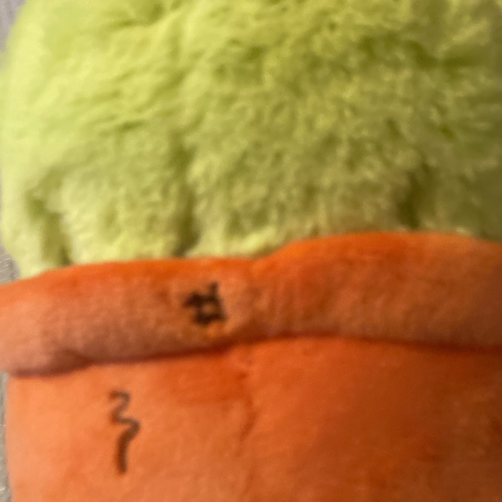 Green Cactus Bear Plush in Orange Pot Moriah Elizabeth Fred plush with bag - Picture 9 of 13
